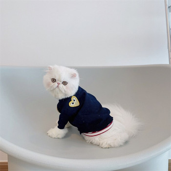 Πλεκτό πουλόβερ ζακέτα για σκύλους κατοικίδιων ζώων Γαλλικό μπουλντόγκ Corgi Schnauzer Παλτό γάτας Ρούχα για σκύλους Χειμερινά