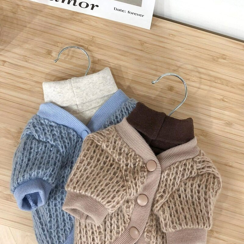 Lemmikloomariided Sügis Talv Keskmine Väike Koer Kootud Kampsun Mood Sall Armas mantel Kassipoeg Kutsikas Armas Kardigan Yorkshire Puudel