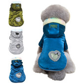 Soe koerajope lumekindel tuulekindel talvine külma ilmaga lemmikloomariided pehme fliisvooder soe paks polsterdatud kapuutsiga koera lumemantel