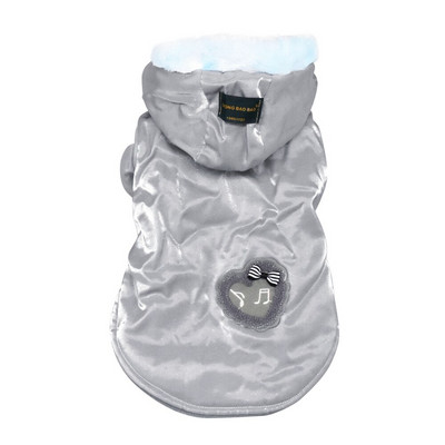 Soe koerajope lumekindel tuulekindel talvine külma ilmaga lemmikloomariided pehme fliisvooder soe paks polsterdatud kapuutsiga koera lumemantel