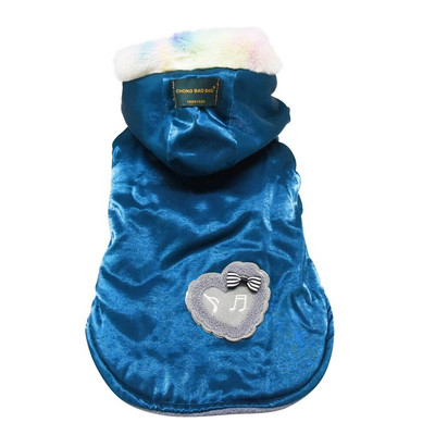 Soe koerajope lumekindel tuulekindel talvine külma ilmaga lemmikloomariided pehme fliisvooder soe paks polsterdatud kapuutsiga koera lumemantel