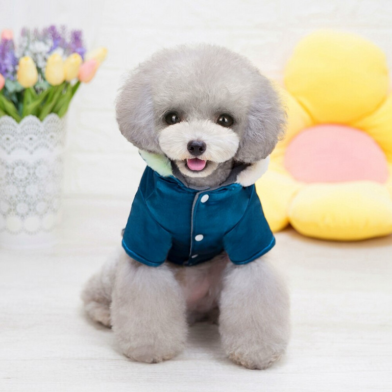 Soe koerajope lumekindel tuulekindel talvine külma ilmaga lemmikloomariided pehme fliisvooder soe paks polsterdatud kapuutsiga koera lumemantel