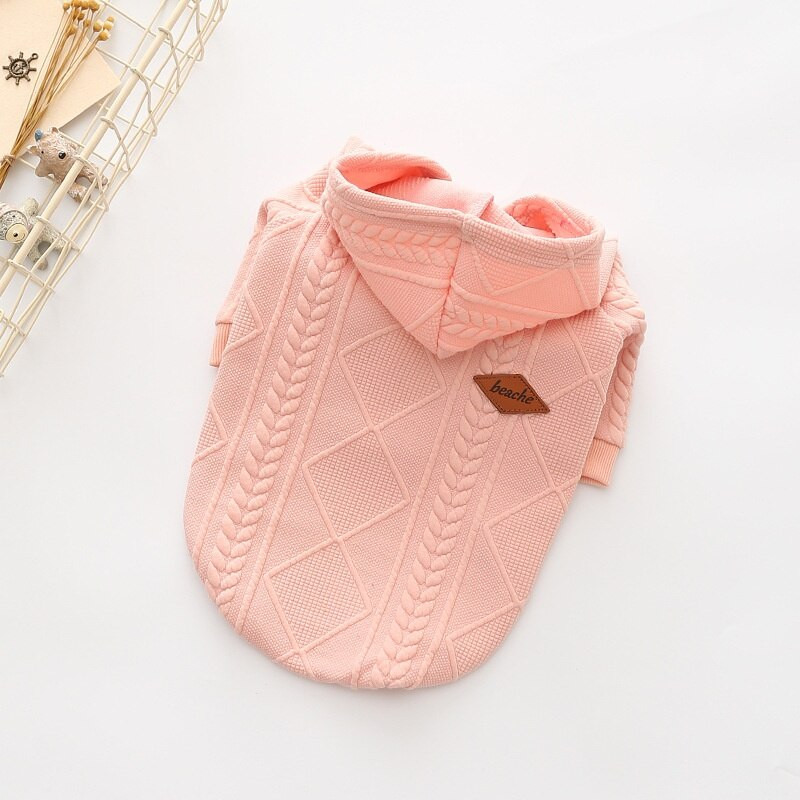 Bavlnené kabáty pre šteniatka so zipsom, bundy pre psov, zimné teplé čiapky, svetre na jeseň a zimu, jednofarebná látková bunda pre čivavu