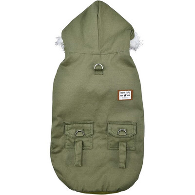 Talvine soe koerte kapuuts Trench Coat tuulekindel Parka kutsika jope Külma ilmaga koerte riided väikestele koertele Chihuahua Prantsuse buldog