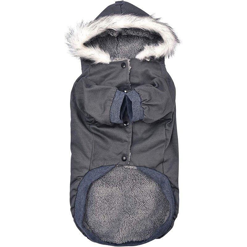 Talvine soe koerte kapuuts Trench Coat tuulekindel Parka kutsika jope Külma ilmaga koerte riided väikestele koertele Chihuahua Prantsuse buldog