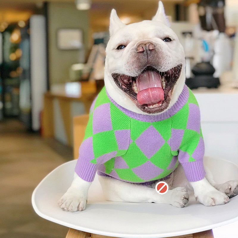 2021. aasta koerakostüüm, sügis, talv, soe mood Bulldogi mantel jakk, väike, keskmine, koer, kass, kampsun, armastus, kudumine, riided