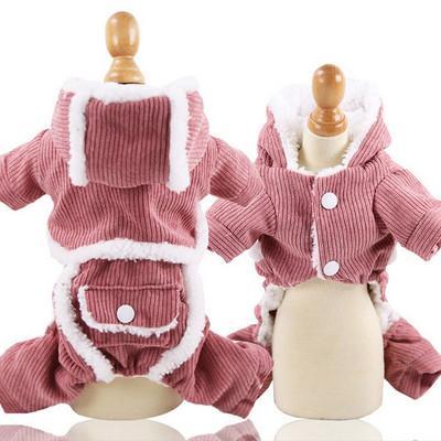 Lemmikloomakoera jope Paks karv Koerariided väikestele koertele Lemmikloomakasukas Soe talvine kutsikate riietus Yorkies Chihuahua velvetist riided