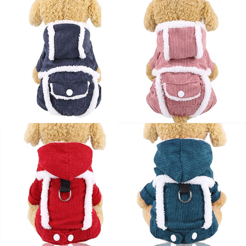 Lemmikloomakoera jope Paks karv Koerariided väikestele koertele Lemmikloomakasukas Soe talvine kutsikate riietus Yorkies Chihuahua velvetist riided