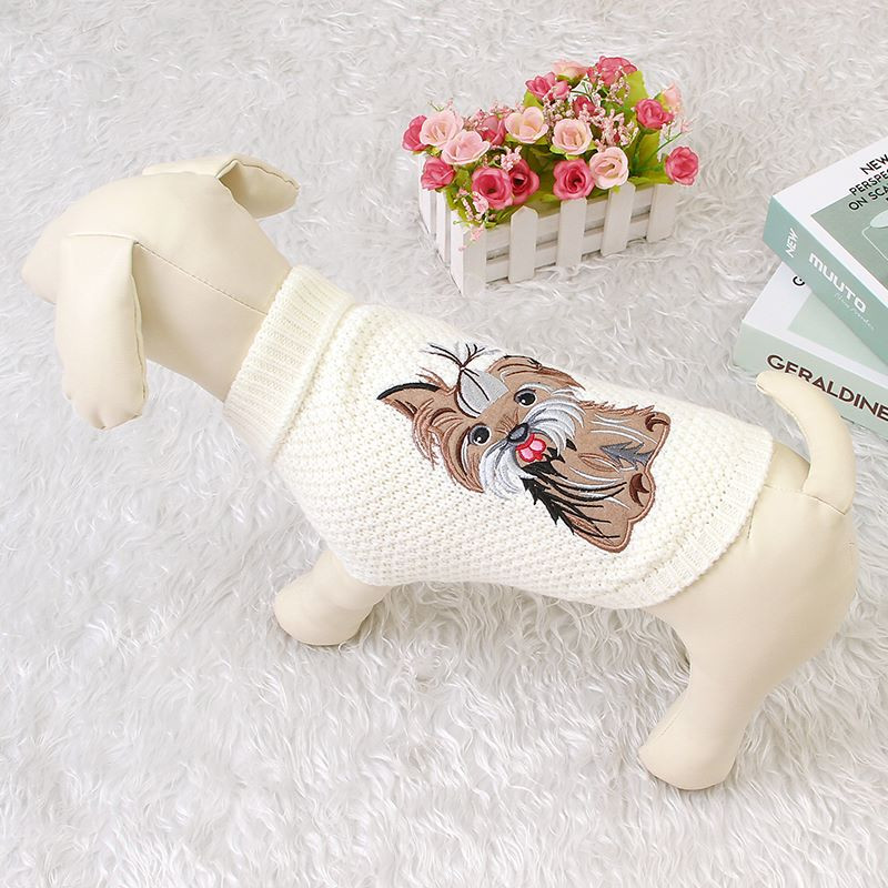 Lemmikloomakoera kampsunid Talvised lemmikloomariided väikestele koertele Soe kampsun mantel Kassidele Riided Villane pehme koera T-särk jakk