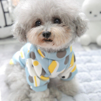 Χαριτωμένο στάμπα για μικρό παλτό με κουκούλα για σκύλους Χειμερινά ζεστά ρούχα για κατοικίδια για Chihuahua Shih Tzu φούτερ Puppy Cat Pullover σκυλιά Προμήθειες για κατοικίδια