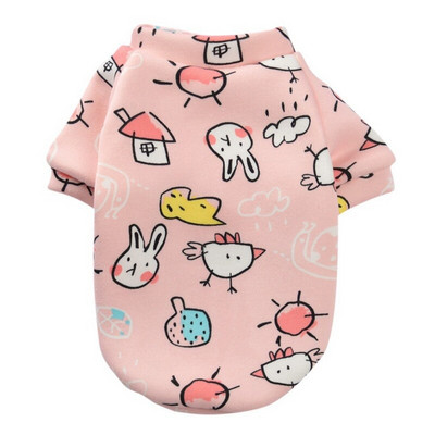 Drăguț cu imprimeu pentru câini de talie mică, haine de iarnă, haine calde pentru animale de companie pentru chihuahua, shih tzu, hanorac, cățeluș, pisică, pulover, câini, animale de companie