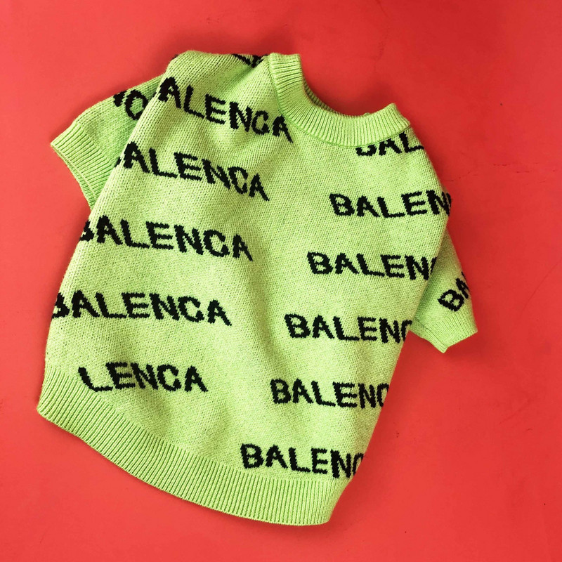 Vianočný sveter pre psov, čierny letter, módne zelené zimné oblečenie pre domáce zvieratá, čivava, doplnky pre psov