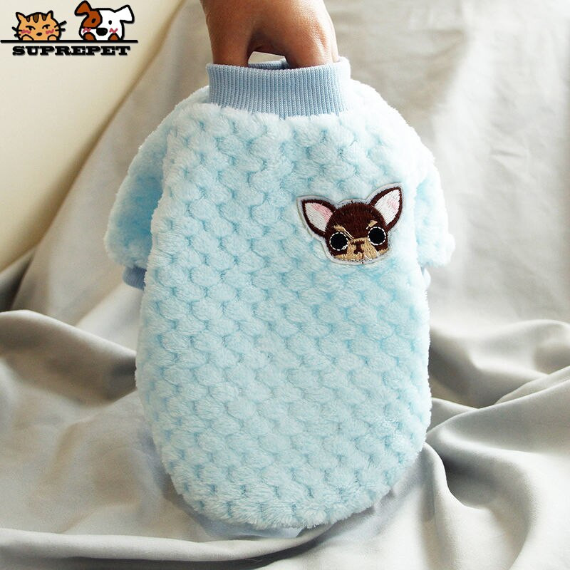 SUPREPET Flanelové teplé oblečenie pre šteniatka, zimné, roztomilé a pohodlné, mikina s kapucňou pre malého psa, francúzsky buldoček, mäkký ležérny sveter, dizajnérsky módny dizajn