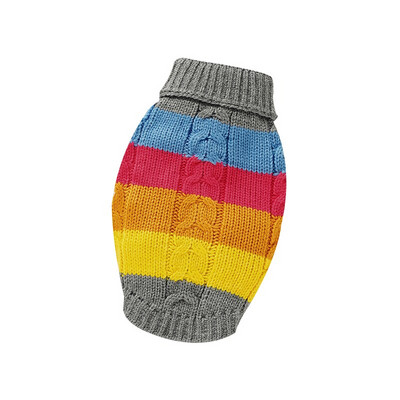 Oblečenie pre psov, pletený sveter bez rukávov pre mačky, módny dúhový pruhovaný teplý jesenný sveter pre domáce zvieratá, čivava, buldog, roztomilá vesta