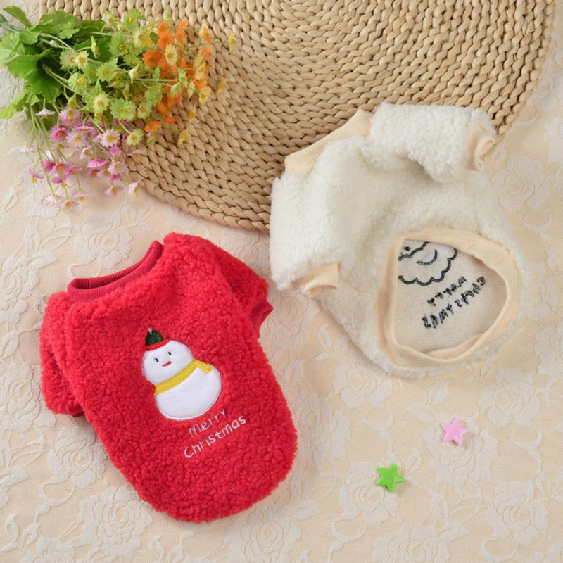 1 szett kutya karácsonyi pulóver, nem könnyen deformálódik, karácsonyi kutyapulóver puha, vastag kutyakarácsonyi pulóver sállal fénykép