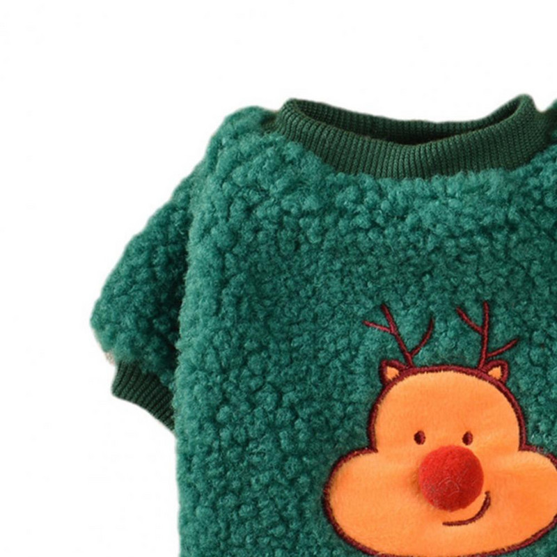 1 szett kutya karácsonyi pulóver, nem könnyen deformálódik, karácsonyi kutyapulóver puha, vastag kutyakarácsonyi pulóver sállal fénykép