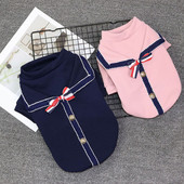 Svetre pre psov, oblečenie na jar a leto, priedušné, pohodlné, pletené tričko pre šteniatka v štýle College, roztomilý kostým pre malé zvieratá