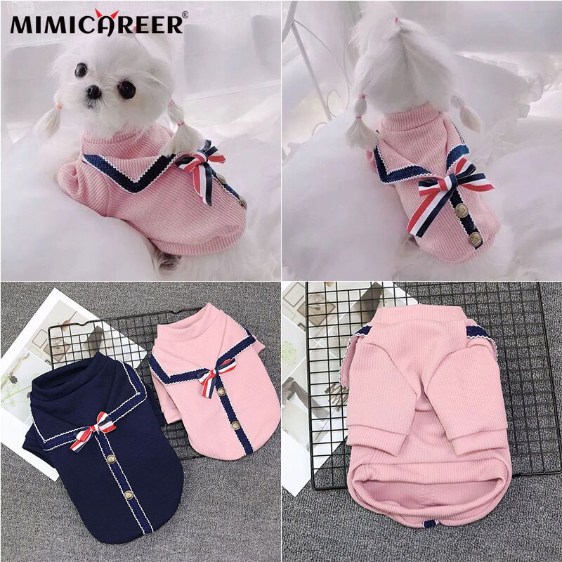 Svetre pre psov, oblečenie na jar a leto, priedušné, pohodlné, pletené tričko pre šteniatka v štýle College, roztomilý kostým pre malé zvieratá
