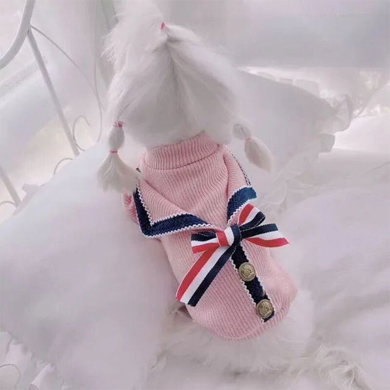 Svetre pre psov, oblečenie na jar a leto, priedušné, pohodlné, pletené tričko pre šteniatka v štýle College, roztomilý kostým pre malé zvieratá