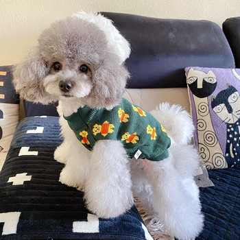 Ρούχα για σκύλους Green Bear Πλεκτό πουλόβερ για κατοικίδια από χειμερινά ρούχα για μικρό σκύλο Μαλακό πουλόβερ κινουμένων σχεδίων Ρούχα δίποδα