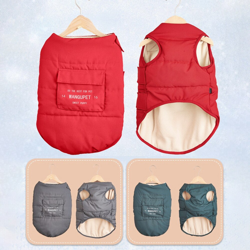 Talvine koera külma ilmaga mantel hubane veekindel tuulekindel koera jope paks polsterdatud soe mantel vest riided väikesele keskmisele suurele koerale