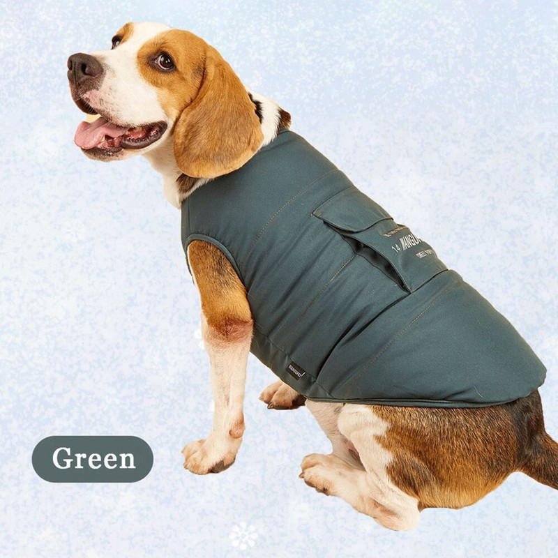 Talvine koera külma ilmaga mantel hubane veekindel tuulekindel koera jope paks polsterdatud soe mantel vest riided väikesele keskmisele suurele koerale
