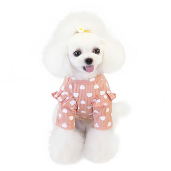 Φθινοπωρινό χειμωνιάτικο βαμβακερό βαμβακερό σκυλί για σκύλους Love Print Πουκάμισο πουλόβερ για κουτάβι γάτα Yorkies Shih Tzu πουκάμισα Mascotas Ρούχα