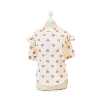 Haine pentru câini de toamnă iarnă din bumbac pentru câini de talie mică, imprimeu dragoste, cățeluș, pisică, pulover Cămașă Yorkies Shih Tzu Cămăși Mascota îmbrăcăminte