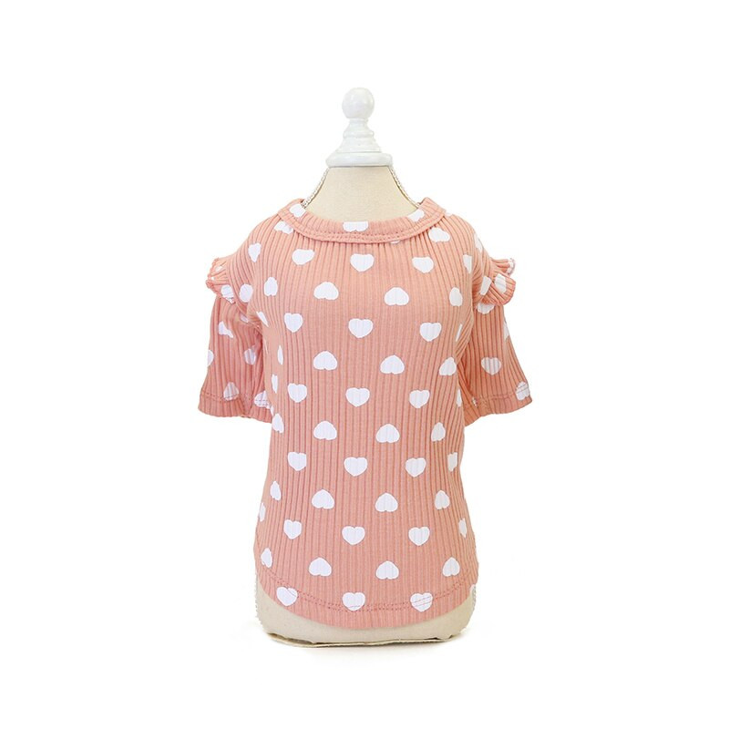 Haine pentru câini de toamnă iarnă din bumbac pentru câini de talie mică, imprimeu dragoste, cățeluș, pisică, pulover Cămașă Yorkies Shih Tzu Cămăși Mascota îmbrăcăminte