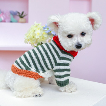 Ρούχα σκυλιών PETCIRCLE Vintage ριγέ πουλόβερ για μικρό μεσαίο σκύλο κουτάβι γάτα Φθινοπωρινό χειμερινό ένδυμα κατοικίδιων ζώων Στολή για σκύλους προμήθειες για κατοικίδια