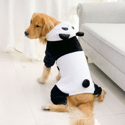 Suured koerariided talveflanelist koerariided Armas panda, mis on muudetud koerakarva soojaks pehmeks koerakasukas