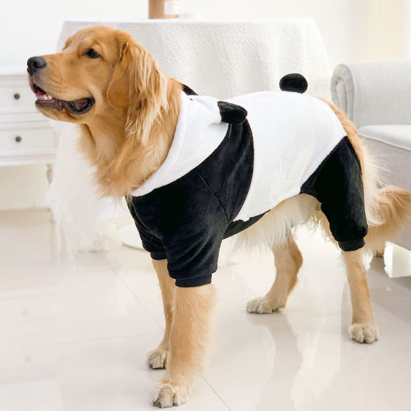 Suured koerariided talveflanelist koerariided Armas panda, mis on muudetud koerakarva soojaks pehmeks koerakasukas