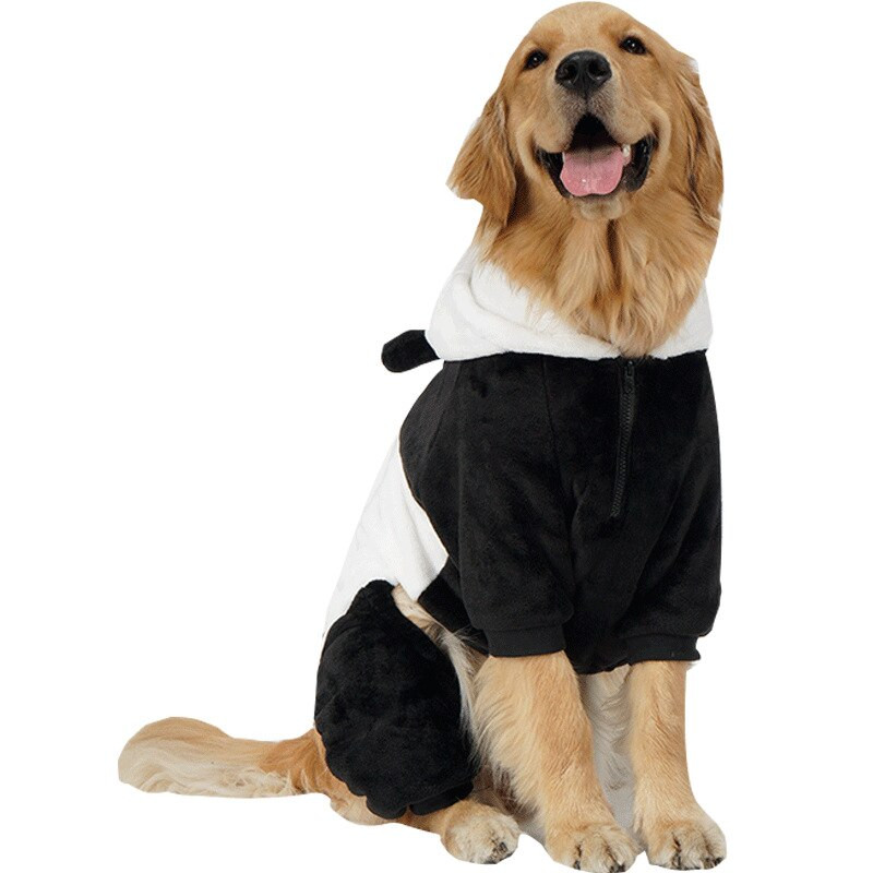 Suured koerariided talveflanelist koerariided Armas panda, mis on muudetud koerakarva soojaks pehmeks koerakasukas