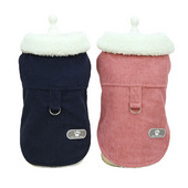 Lemmikloomarõivad Koeravest Sügis- ja Talvine Uus Parka Coat Plus karusnahast kaelarihm Puuvillane Lemmikloomarõivad Prantsuse buldogi mantel Vest