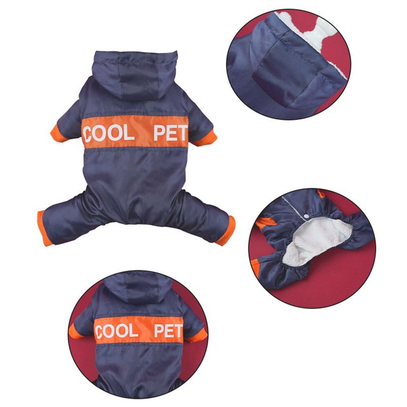 Zimski kaputi za štene za male srednje pse Toplo snježno odijelo podstavljeno od flisa Vodootporni kombinezon za kućne ljubimce Odjeća Odjeća Odjeća