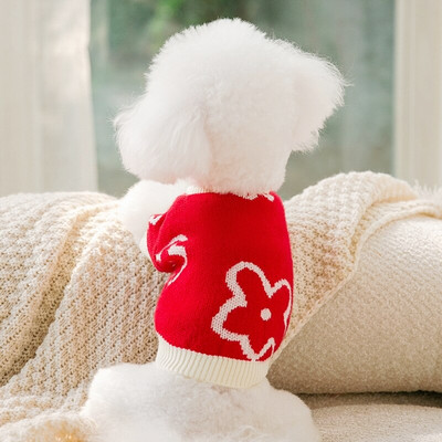 Koerte kampsun Kleit Kardigan Soe koerariided väikestele koertele Lemmikloomatarbed Chihuahua Prantsuse buldogid Lemmikloomade riided Mantel Kootud Kampsun