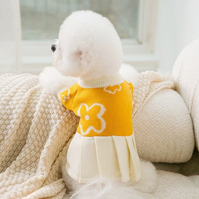 Koerte kampsun Kleit Kardigan Soe koerariided väikestele koertele Lemmikloomatarbed Chihuahua Prantsuse buldogid Lemmikloomade riided Mantel Kootud Kampsun