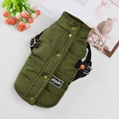 Koera jope rinnarihmaga Talvine koera jope soe mantel Veekindel lemmiklooma välisjope Koerariided helkurpaelaga