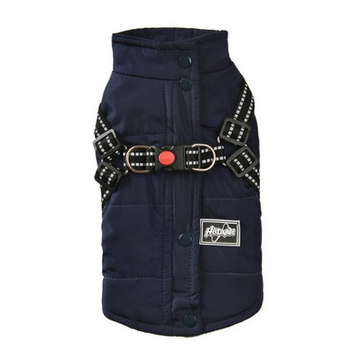 Koera jope rinnarihmaga Talvine koera jope soe mantel Veekindel lemmiklooma välisjope Koerariided helkurpaelaga