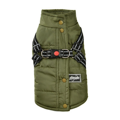 Koera jope rinnarihmaga Talvine koera jope soe mantel Veekindel lemmiklooma välisjope Koerariided helkurpaelaga