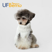 UFBemo koera kampsun kassi taks Teckel Turtleneck kootud venitatud pullover Riided Valge karvane kostüüm soe pehme lemmiklooma kutsikas