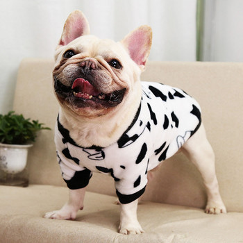 Πουλόβερ για σκύλους για μικρό σκύλο κατοικίδιο για κουτάβι Πιτζάμες Πιτζάμες χαριτωμένο με στάμπα μαλακό φλις φούτερ μπουφάν γιλέκο πουκάμισο Ρούχα για γαλλικό μπουλντόγκ