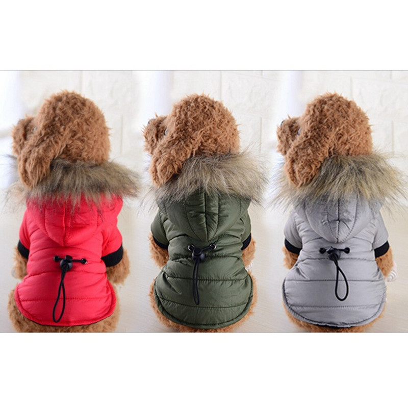 Ζεστό χειμωνιάτικο παλτό σκυλιών Ρυθμιζόμενη μέση για σκύλους για μικρά μεσαία σκυλιά Μπουφάν με επένδυση από τον αέρα για κουτάβι Chihuahua Yorkie Pug