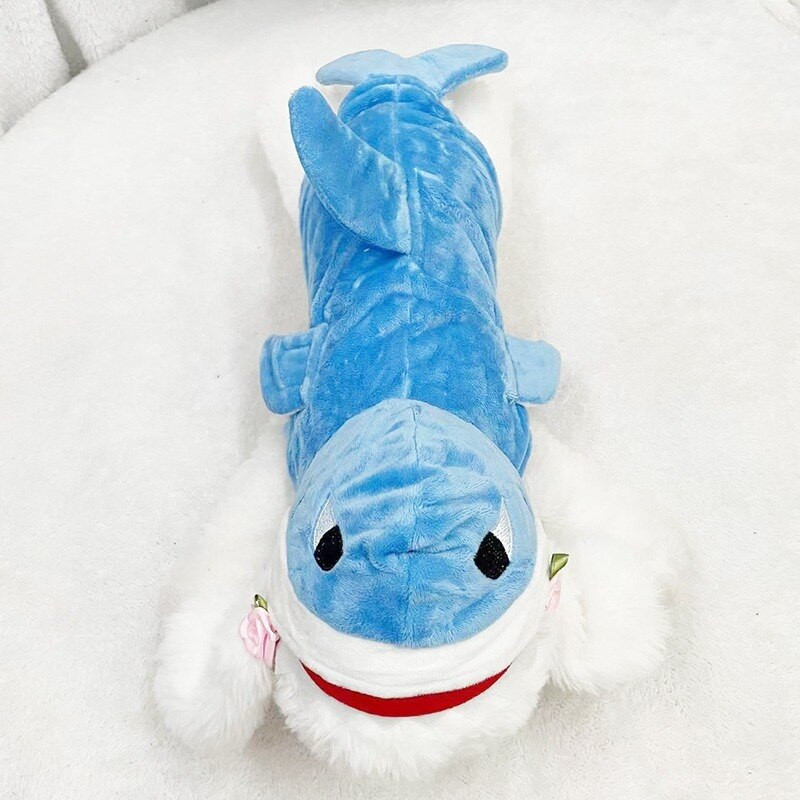 Halloweeni koerte kostüümid Talvised koerariided Naljakas hai kostüüm Soe fliisist kutsikas Lemmikmantel Jope riided väikestele koertele kassidele