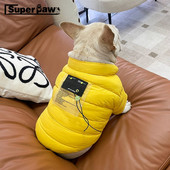 Módna zimná teplá páperová bunda s kapucňou pre psov, sveter s kapucňou pre malé a stredné psy, francúzsky buldoček, bradáč, čivava, mops LDC79