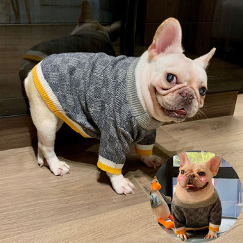 Γαλλική μάρκα μόδας Pet Dog Ρούχα για σκύλους Πλεκτό Πλεκτό Πλεκτό Πουκάμισο Pet Dog Classic Fashio Pet Dog Ρούχα Καρό ρούχα