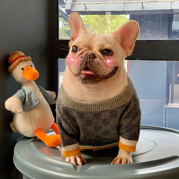 Γαλλική μάρκα μόδας Pet Dog Ρούχα για σκύλους Πλεκτό Πλεκτό Πλεκτό Πουκάμισο Pet Dog Classic Fashio Pet Dog Ρούχα Καρό ρούχα