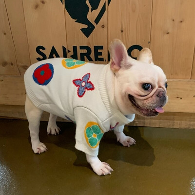 Francúzska módna značka Oblečenie pre psov Sveter pre psov Pletené oblečenie pre domáce zvieratá Pletené tričko Klasická móda Oblečenie pre psov Kockované oblečenie