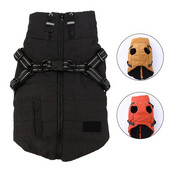 Reflexné zimné teplé oblečenie pre psov pre labradorov, veľké psy, bunda s postrojom, nepremokavý kabát pre veľkých psov, oblečenie pre čivavy