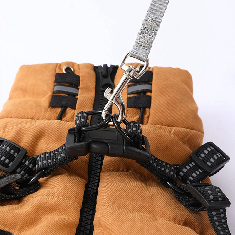 Reflexné zimné teplé oblečenie pre psov pre labradorov, veľké psy, bunda s postrojom, nepremokavý kabát pre veľkých psov, oblečenie pre čivavy